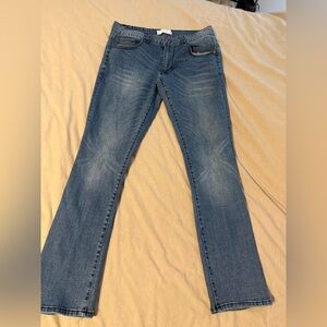 Five Four Women's Straight Leg Jeans in Blue Denim
